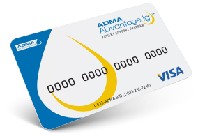 Sample card for ADMA ADvantage Ig Patient Support Program